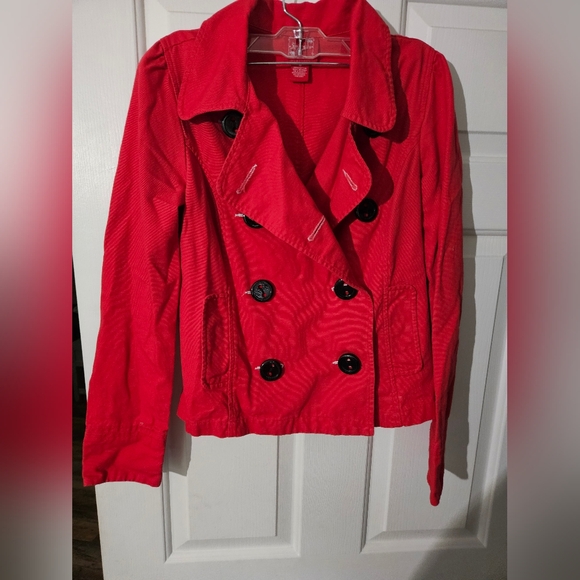 Red Button-Up Jacket - Picture 2 of 4